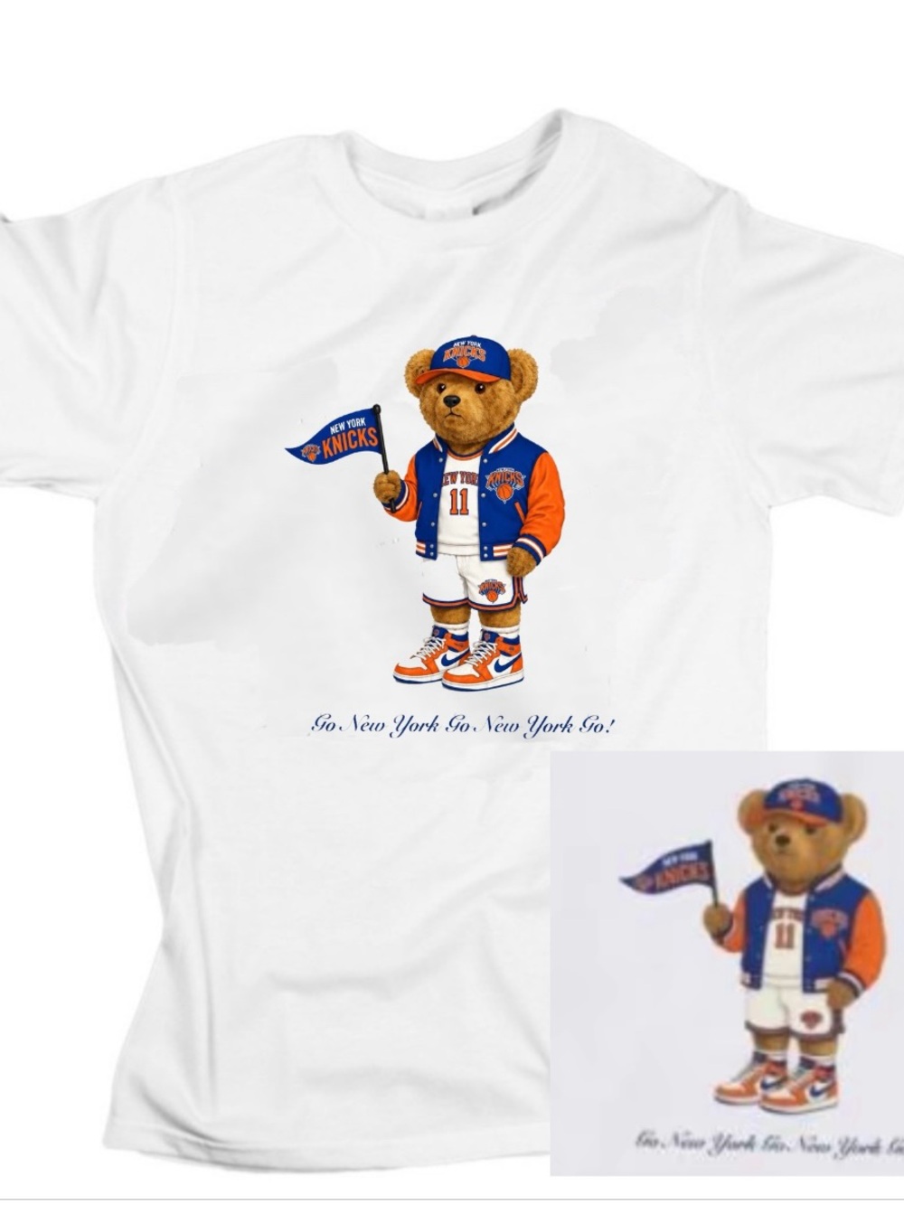 Polo Bear wearing New York Knicks (Unisex)